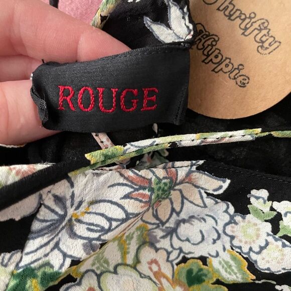 Vintage Rouge Floral Midi Dress - Picture 8 of 8